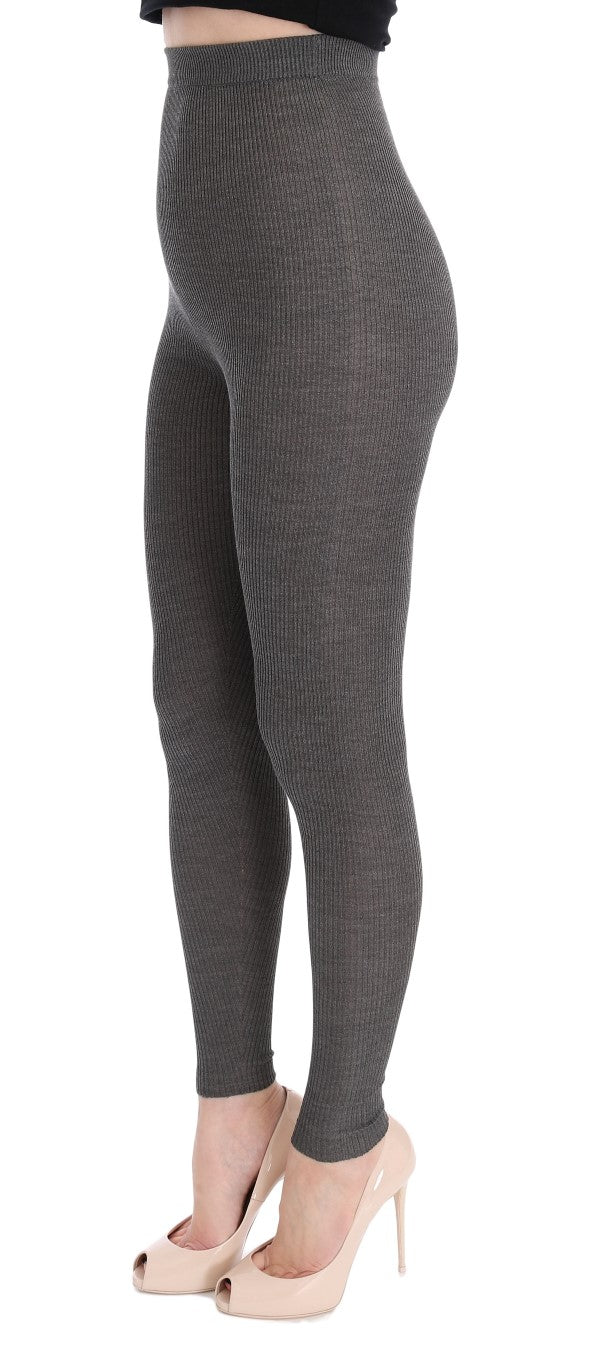 Dolce & Gabbana Graue Strumpfhose aus Kaschmir-Stretch