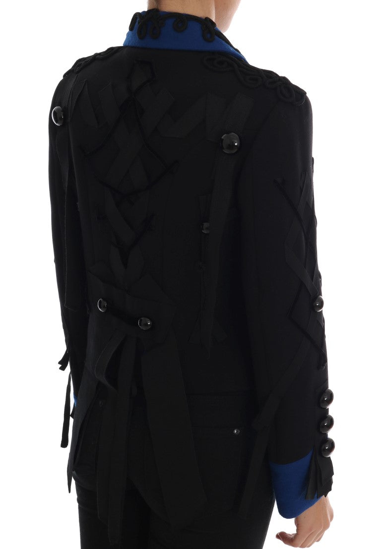 Dolce & Gabbana Schwarze Trenchjacke aus Wolle