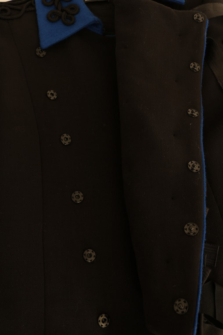 Dolce & Gabbana Schwarze Trenchjacke aus Wolle