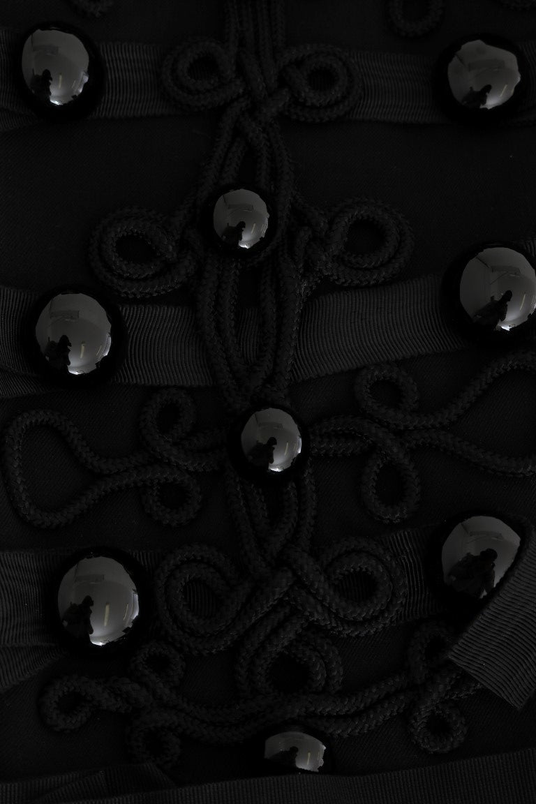 Dolce & Gabbana Schwarze Trenchjacke aus Wolle