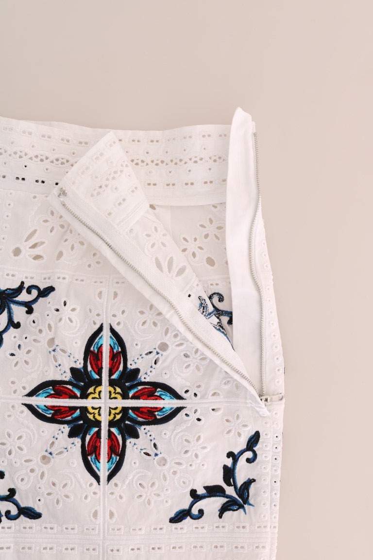 Dolce & Gabbana Multicolor Majolika-Cutout-Caprihose