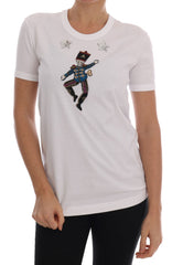 Dolce & Gabbana Weißes Baumwoll-Märchen-T-Shirt