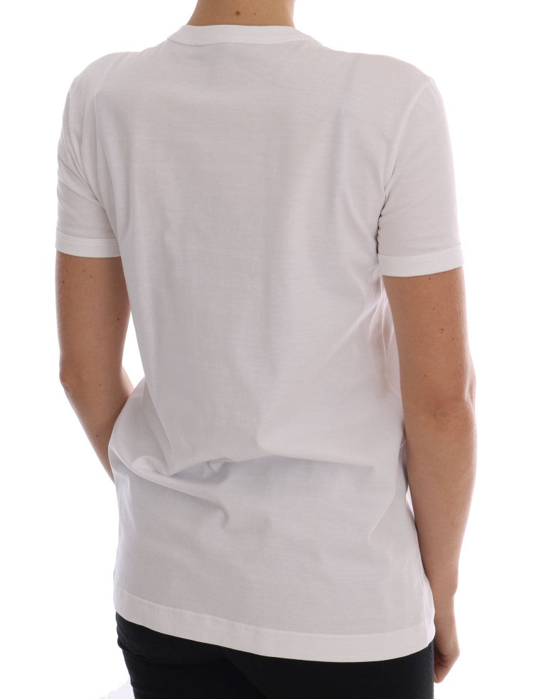 Dolce & Gabbana Weißes Baumwoll-Märchen-T-Shirt