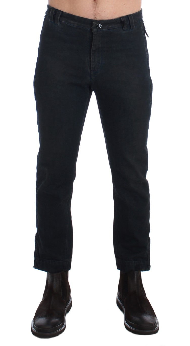 Costume National Blauwe Katoenen Slim Jeans