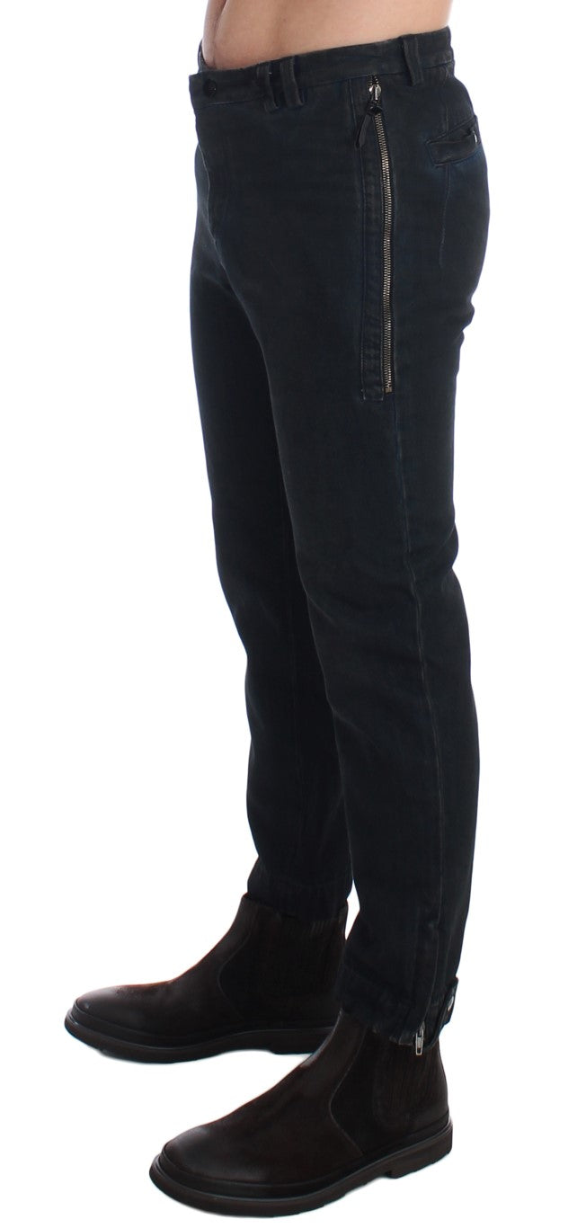 Costume National Blauwe Katoenen Slim Jeans