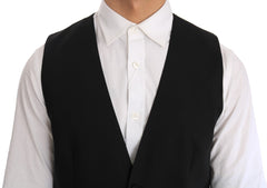 Dolce & Gabbana Weste aus schwarzer Wolle und Seide