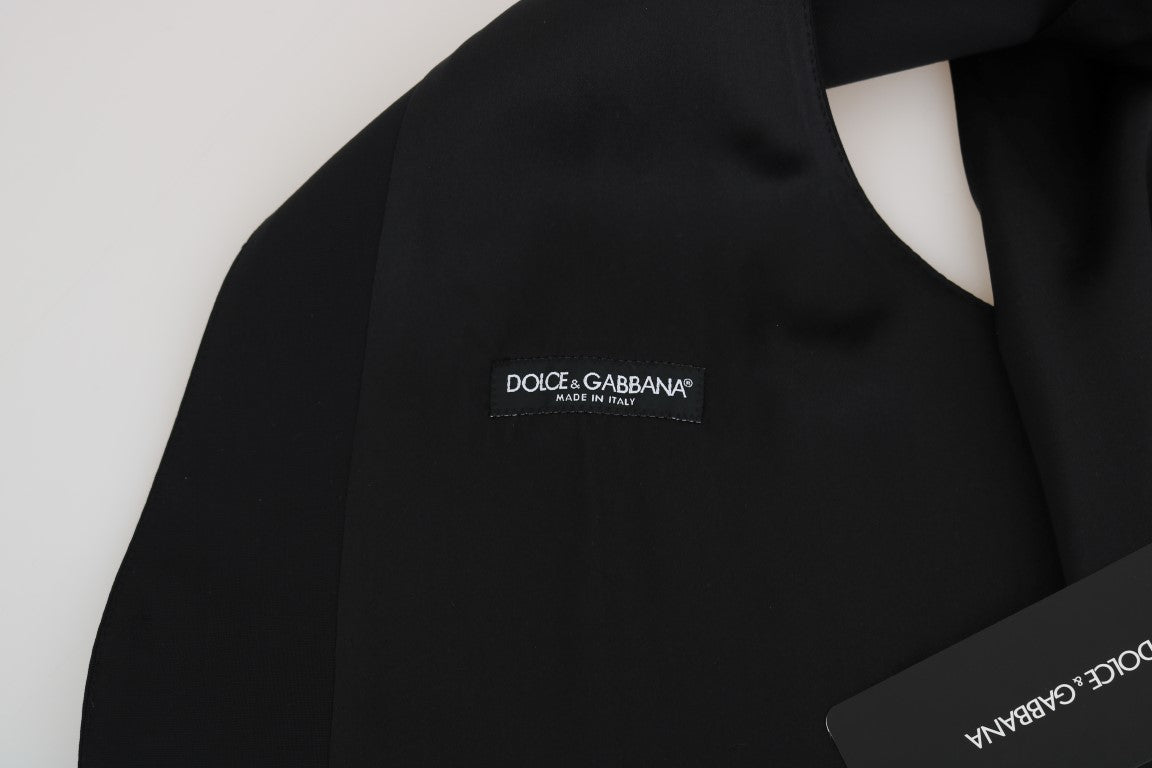 Dolce & Gabbana Weste aus schwarzer Wolle und Seide