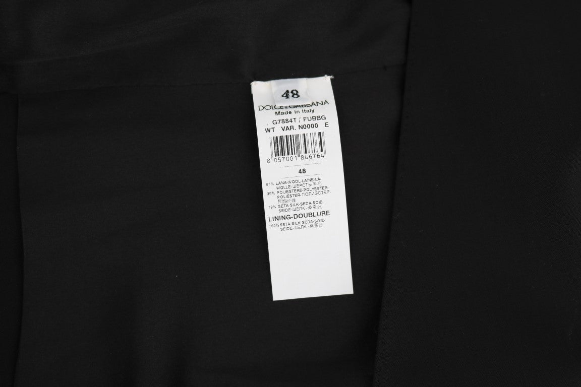 Dolce & Gabbana Weste aus schwarzer Wolle und Seide