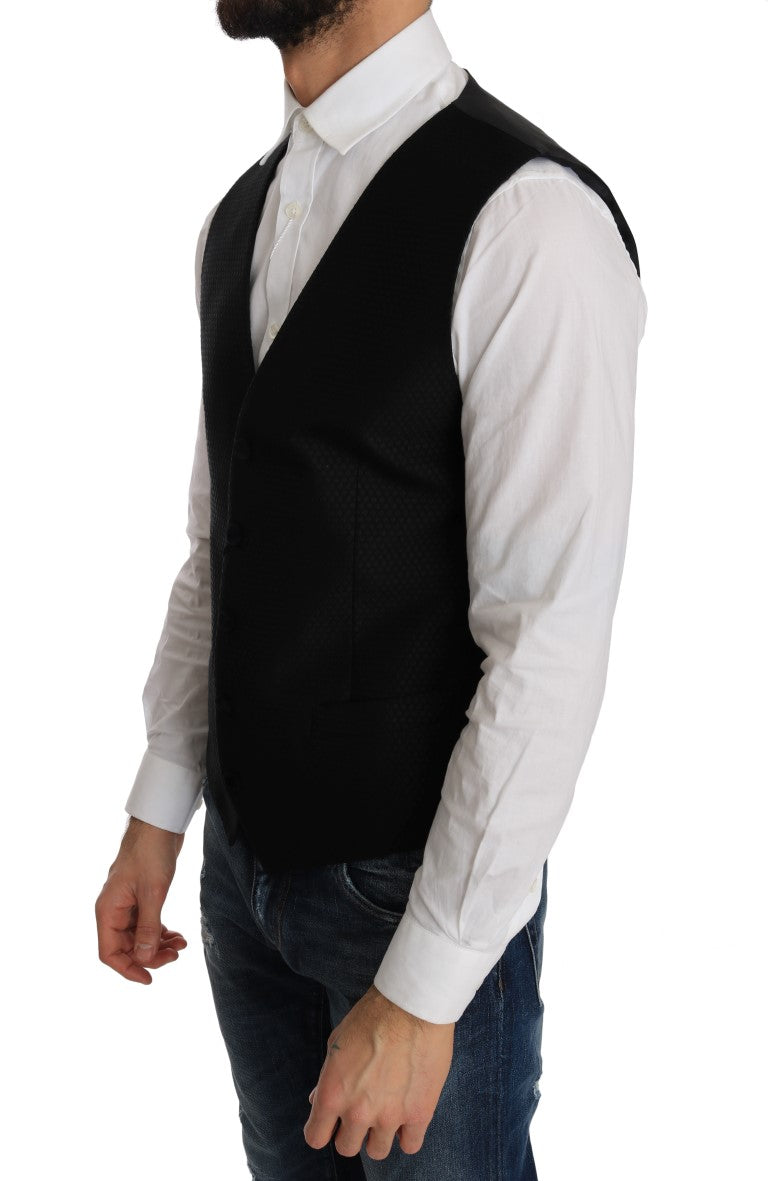Dolce & Gabbana Weste mit schwarzen Tupfenmuster