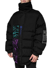 Dolce &amp; Gabbana – Schwarze Pufferjacke aus Nylon für Herren mit durchgehendem Reißverschluss