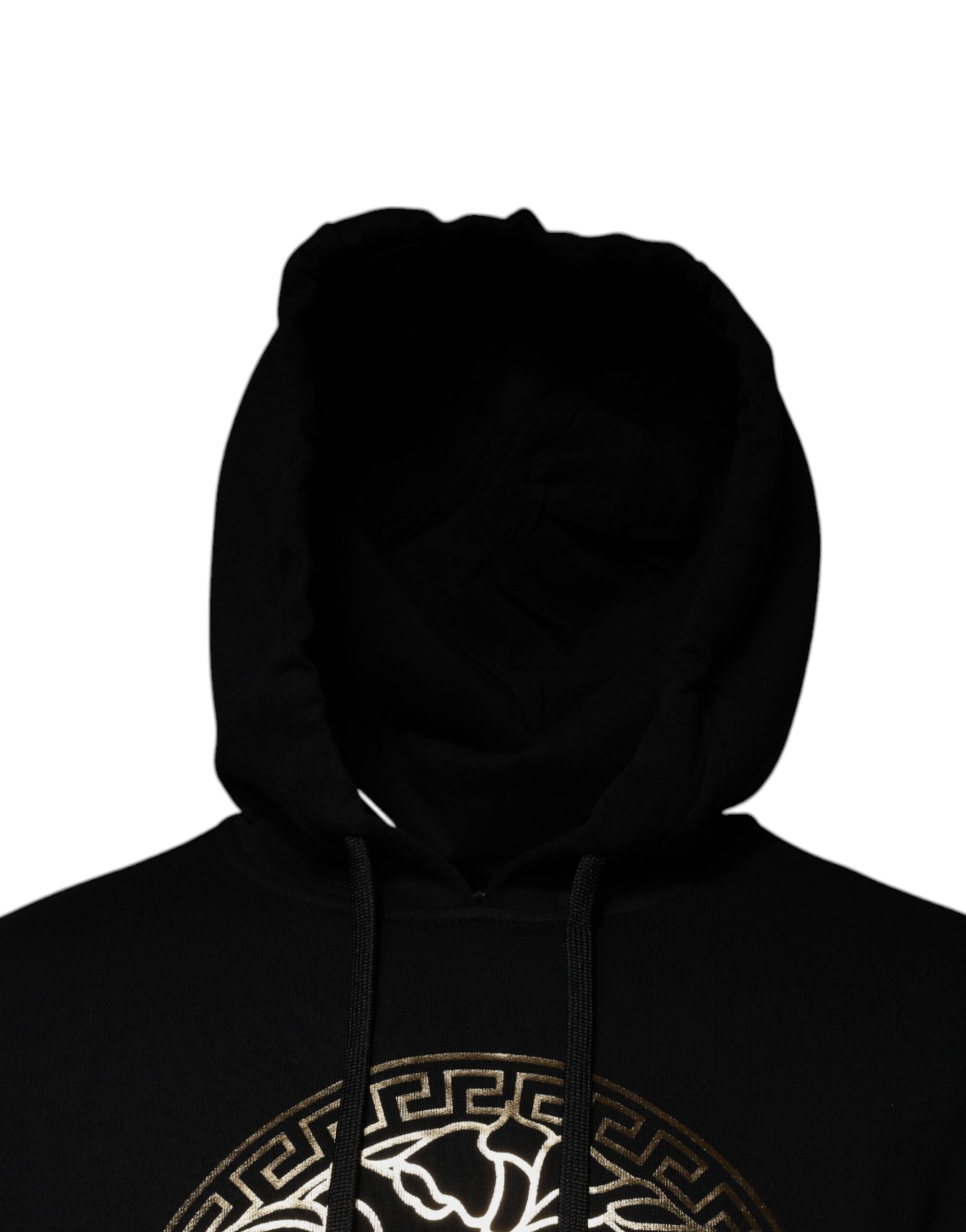 Versace Schwarzer Medusa Baumwoll Hoodie Pullover Sweatshirt