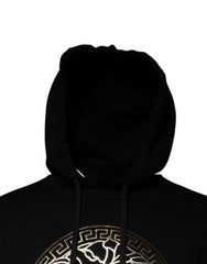 Versace Schwarzer Medusa Baumwoll Hoodie Pullover Sweatshirt