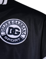 Dolce & Gabbana Blauw Logo Jersey Trui met Kraag