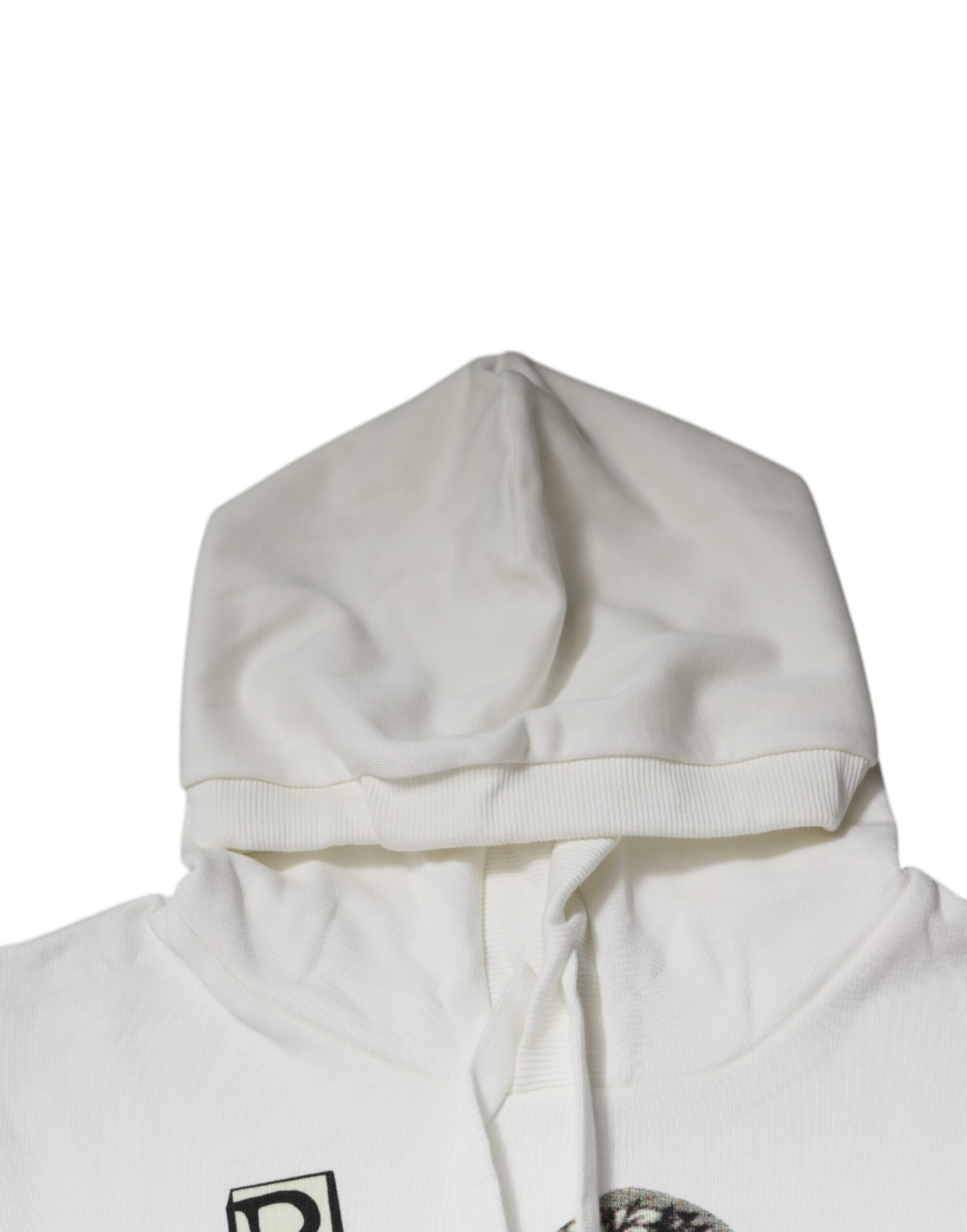 Dolce & Gabbana Weißer Caesar Baumwoll-Kapuzenpullover