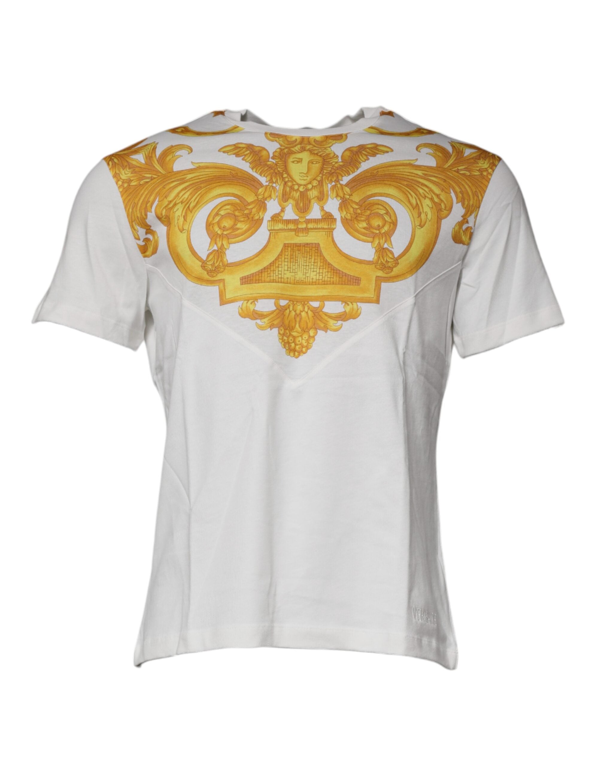 Versace T-Shirt mit Medusa-Print aus Baumwolle und Rundhalsausschnitt Weiß