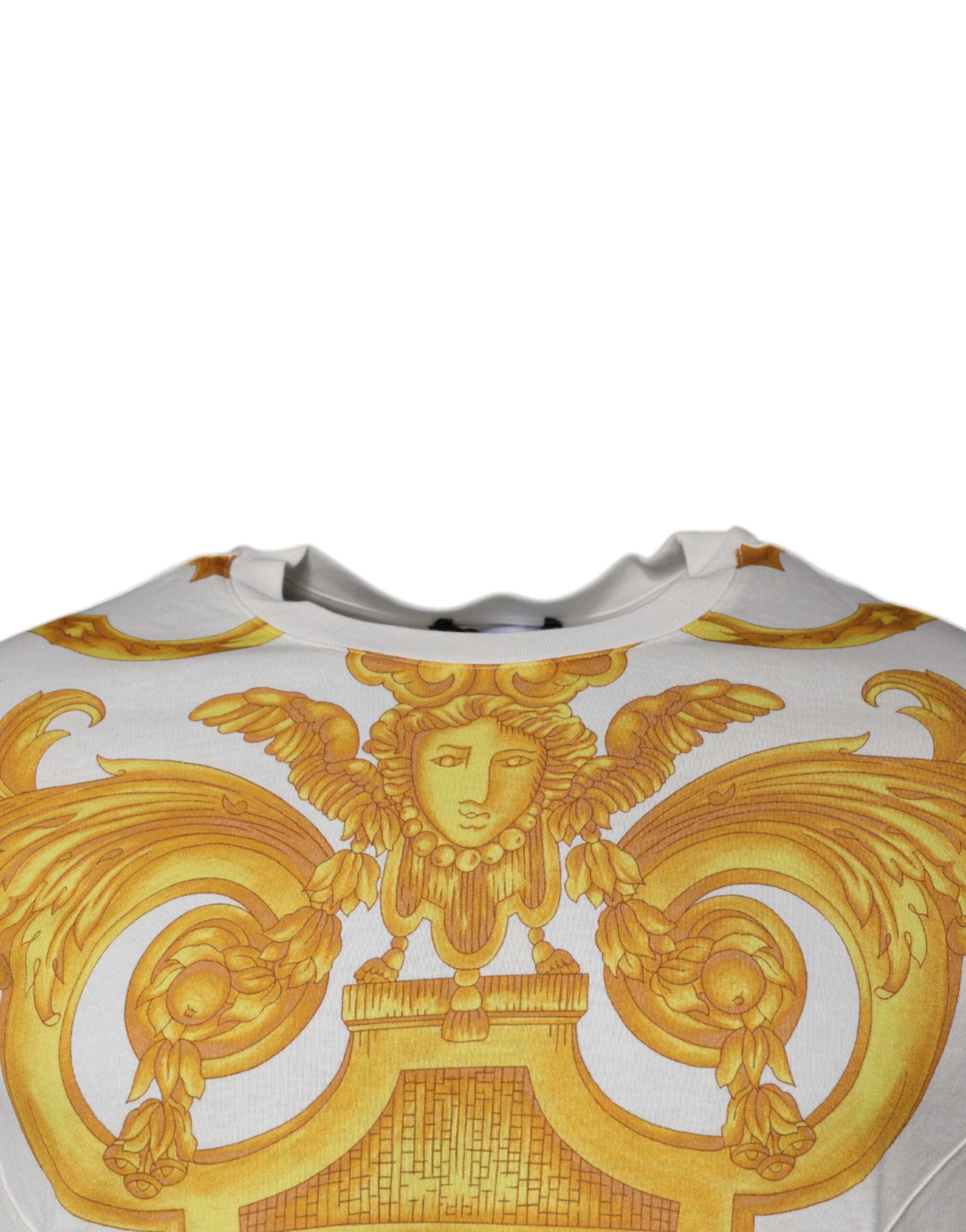 Versace T-Shirt mit Medusa-Print aus Baumwolle und Rundhalsausschnitt Weiß
