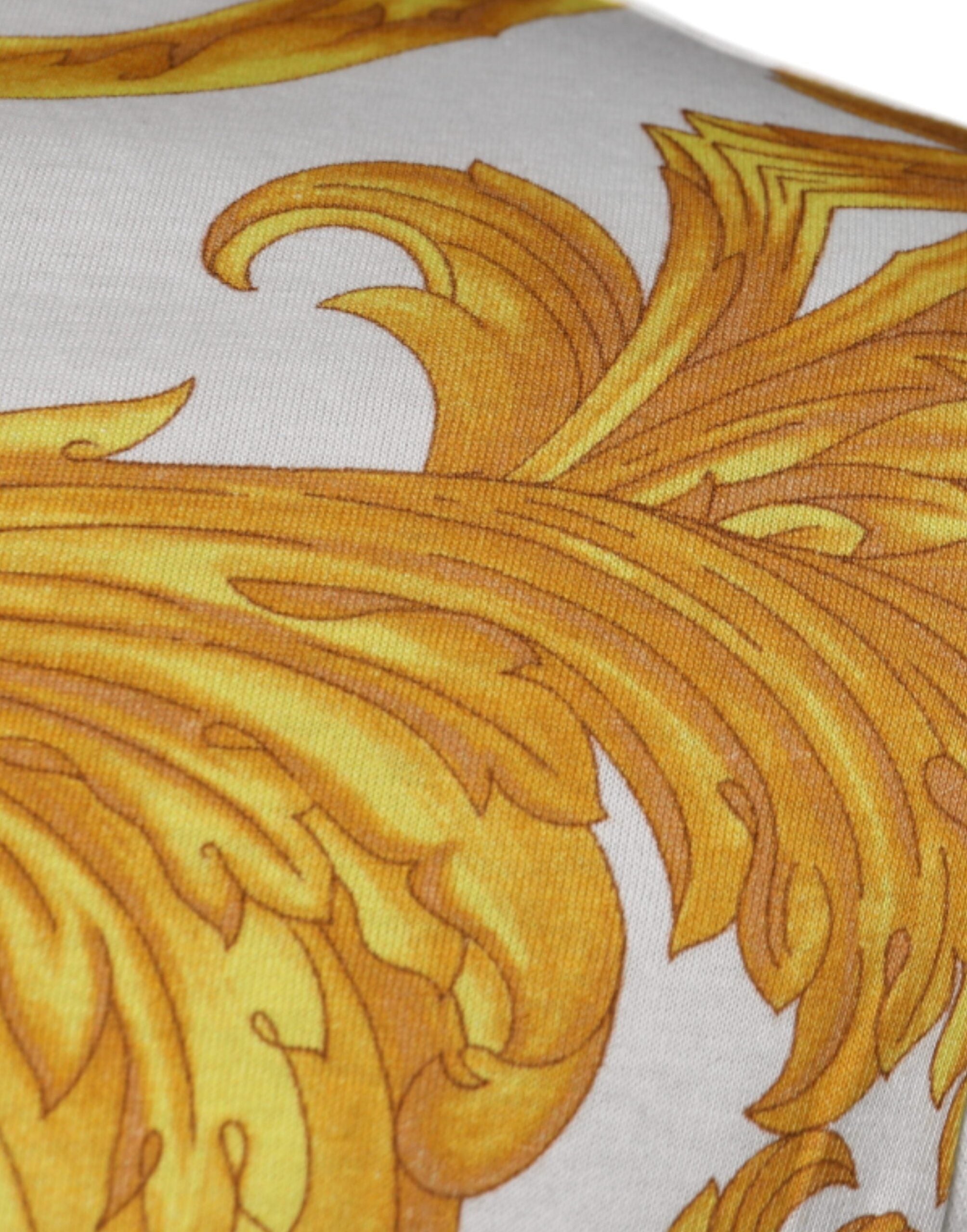 Versace T-Shirt mit Medusa-Print aus Baumwolle und Rundhalsausschnitt Weiß