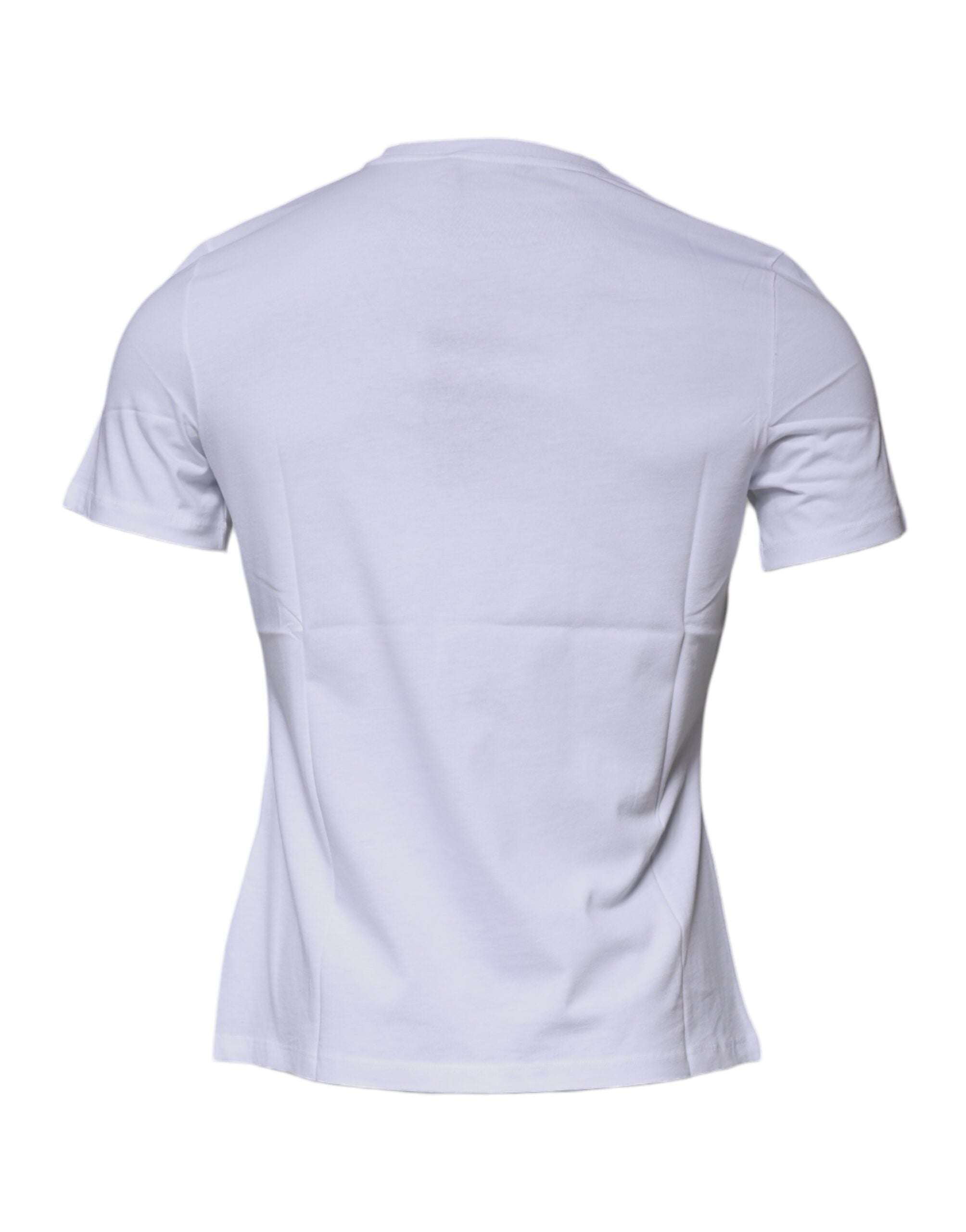 Versace T-Shirt mit Medusa-Print aus Baumwolle und Rundhalsausschnitt Weiß