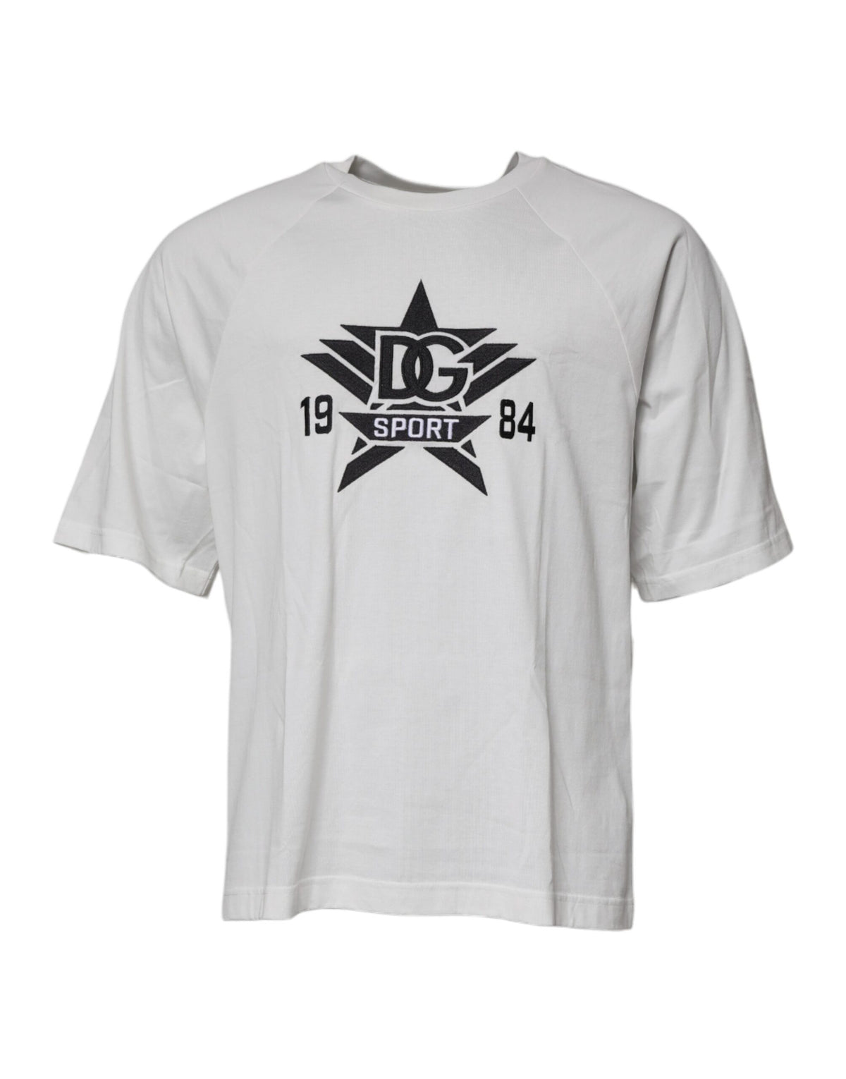 Dolce & Gabbana Wit DG Sport T-shirt met Ronde Hals en Korte Mouwen