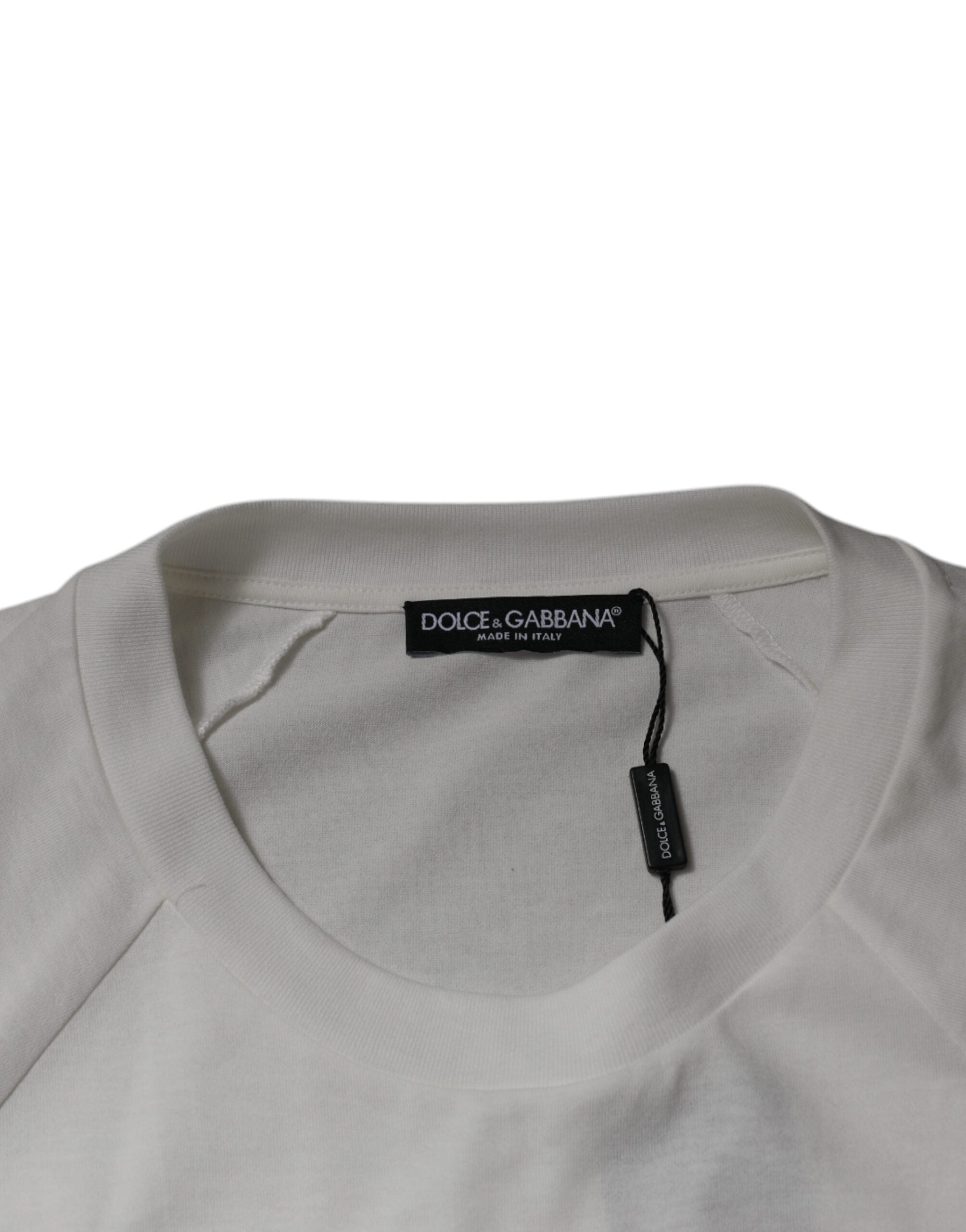 Dolce & Gabbana Wit DG Sport T-shirt met Ronde Hals en Korte Mouwen
