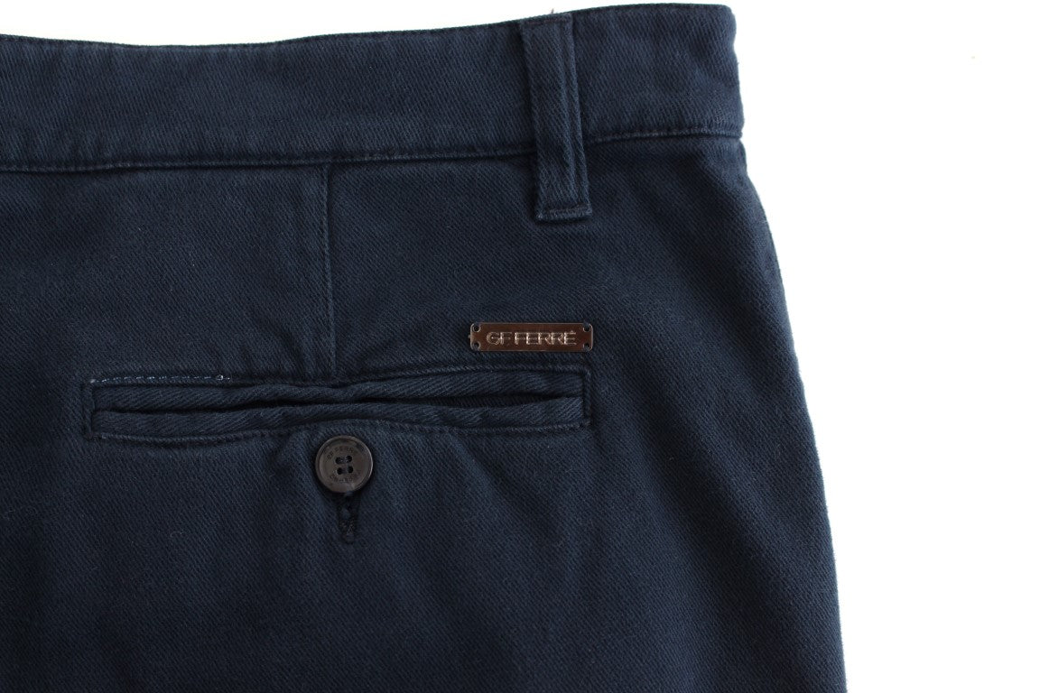 GF Ferre Blue Stretch Straight Fit Chino Broek