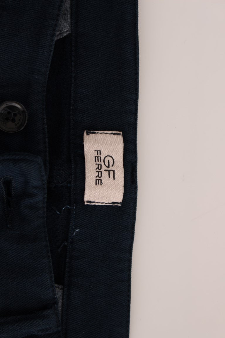 GF Ferre Blue Stretch Straight Fit Chino Broek