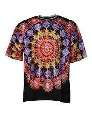 Dolce & Gabbana Herren-T-Shirt mit kurzen Ärmeln und mehrfarbigem Kaleidoskopmuster