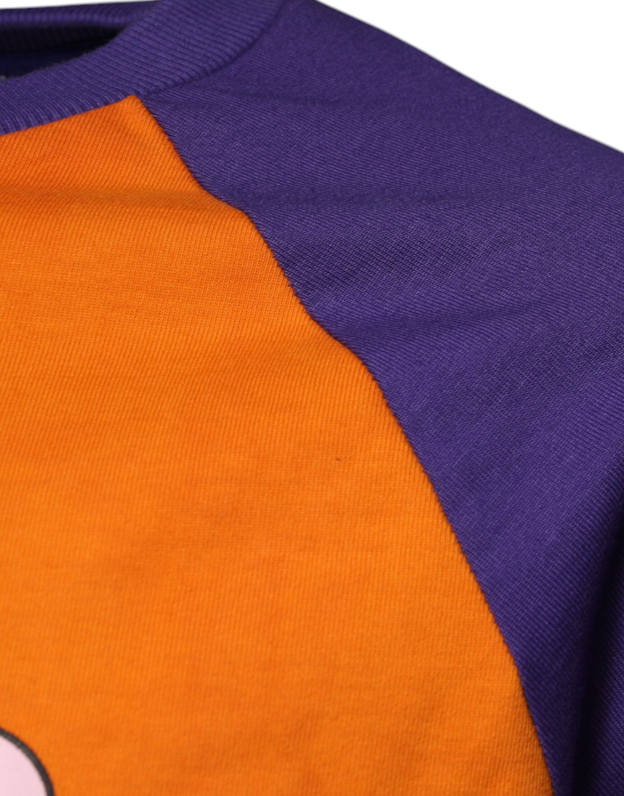 Dolce & Gabbana Orange Purple Graphic Print Kurzarm-T-Shirt