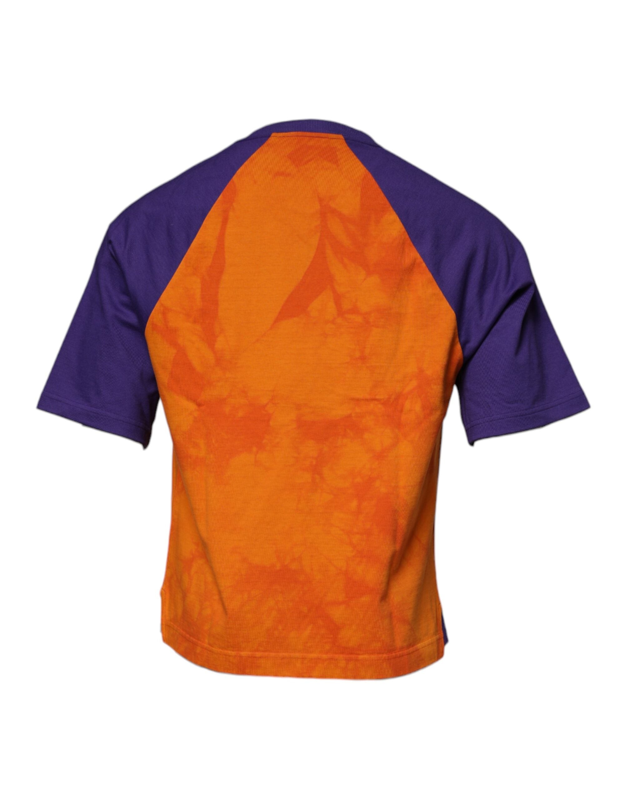Dolce & Gabbana Orange Purple Graphic Print Kurzarm-T-Shirt