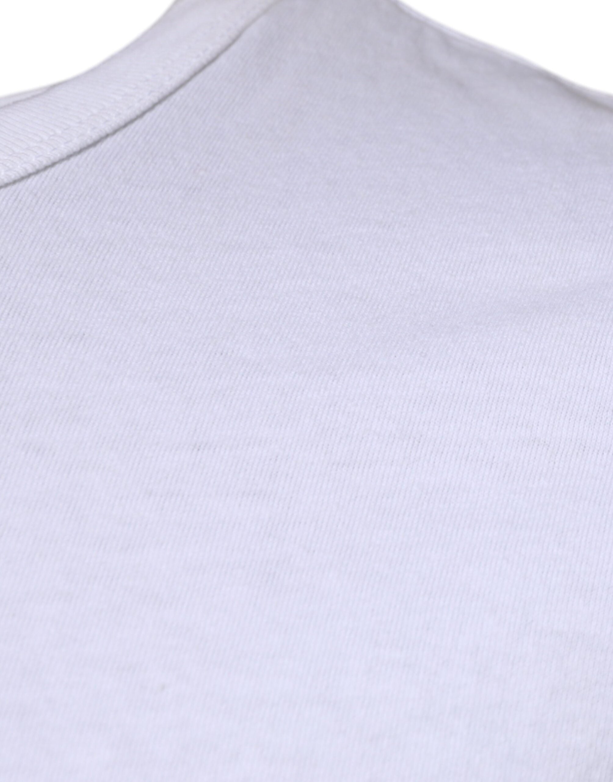 Dolce & Gabbana T-Shirt mit Rundhalsausschnitt und kurzen Ärmeln, weiße Streifen