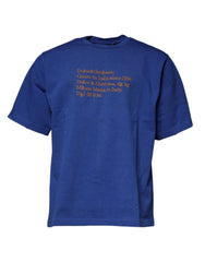 Dolce & Gabbana Blauw T-shirt Met Ronde Hals En Grafische Print Van Katoen