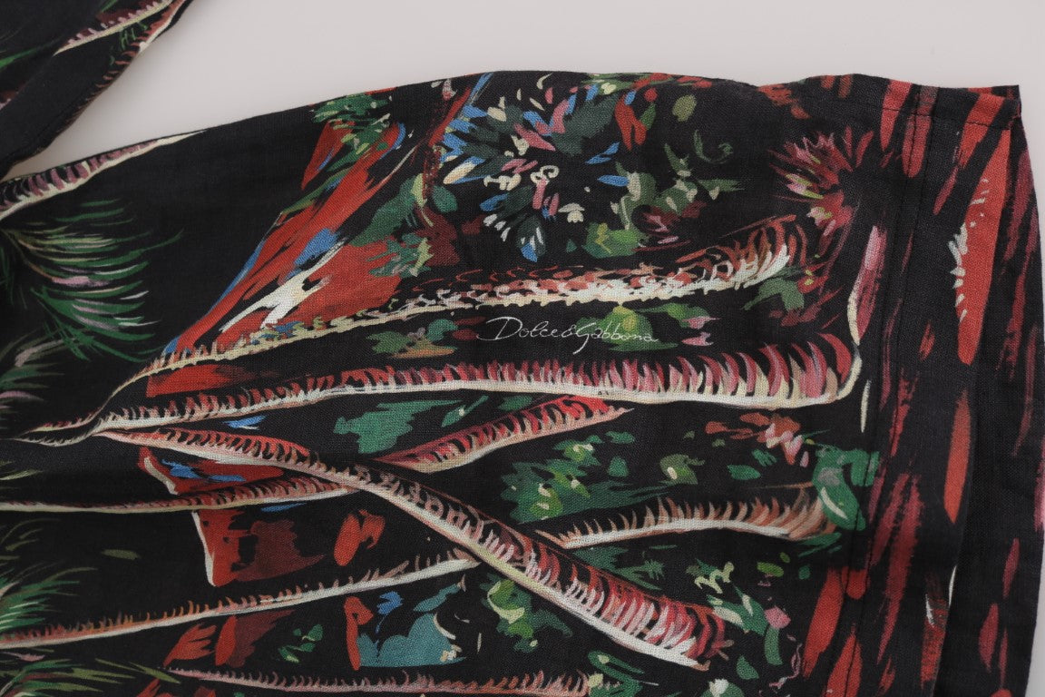 Dolce & Gabbana Schwarzes Volcano Sizilien Kurzarm-T-Shirt