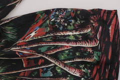 Dolce & Gabbana Schwarzes Volcano Sizilien Kurzarm-T-Shirt