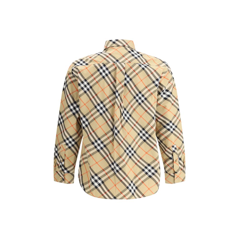 Burberry Beige Katoenen Overhemd met Patroon