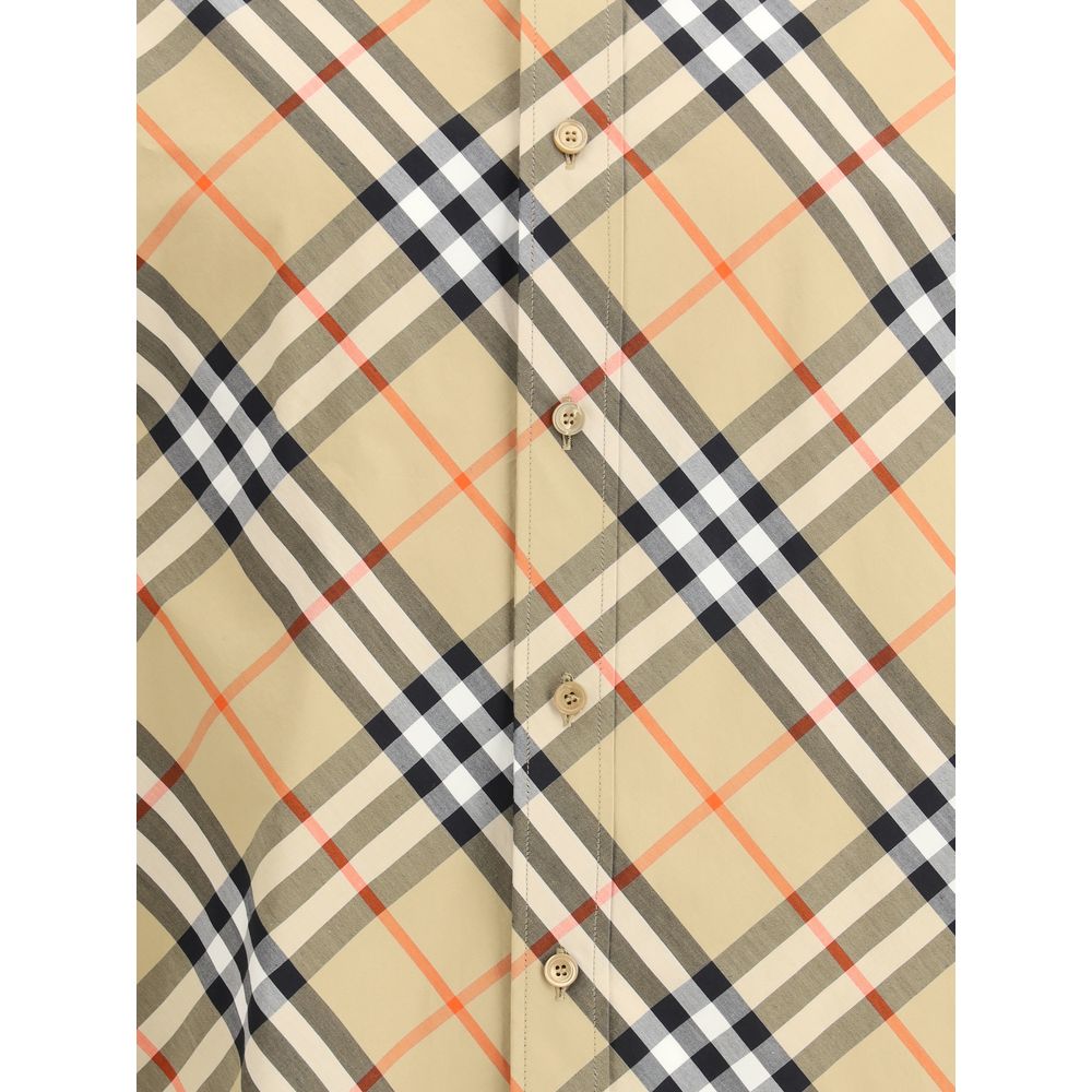 Burberry Beige Katoenen Overhemd met Patroon