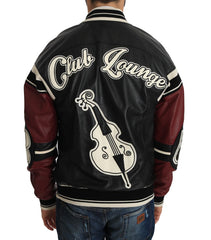 Dolce & Gabbana Leren Club Lounge Zwart Rode Jas