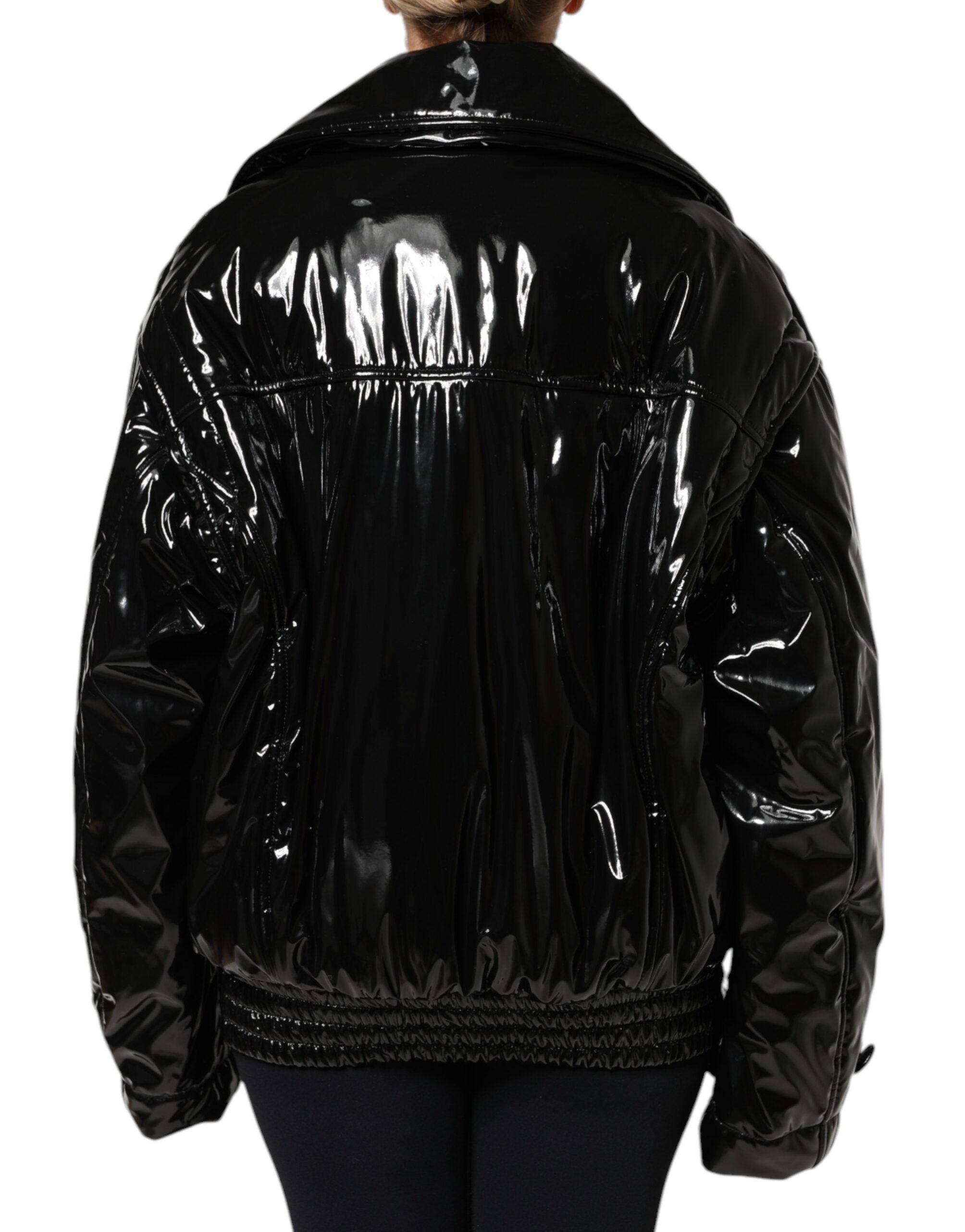 Dolce & Gabbana Zwart Polyester Blousonjack Met Knoopsluiting