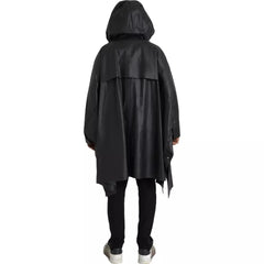 Bottega Veneta Zwart Leren Trenchcoat met Capuchon voor Heren