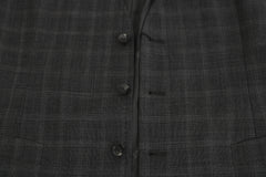 Dolce & Gabbana Graue karierte Stretch-Weste aus Wolle STAFF