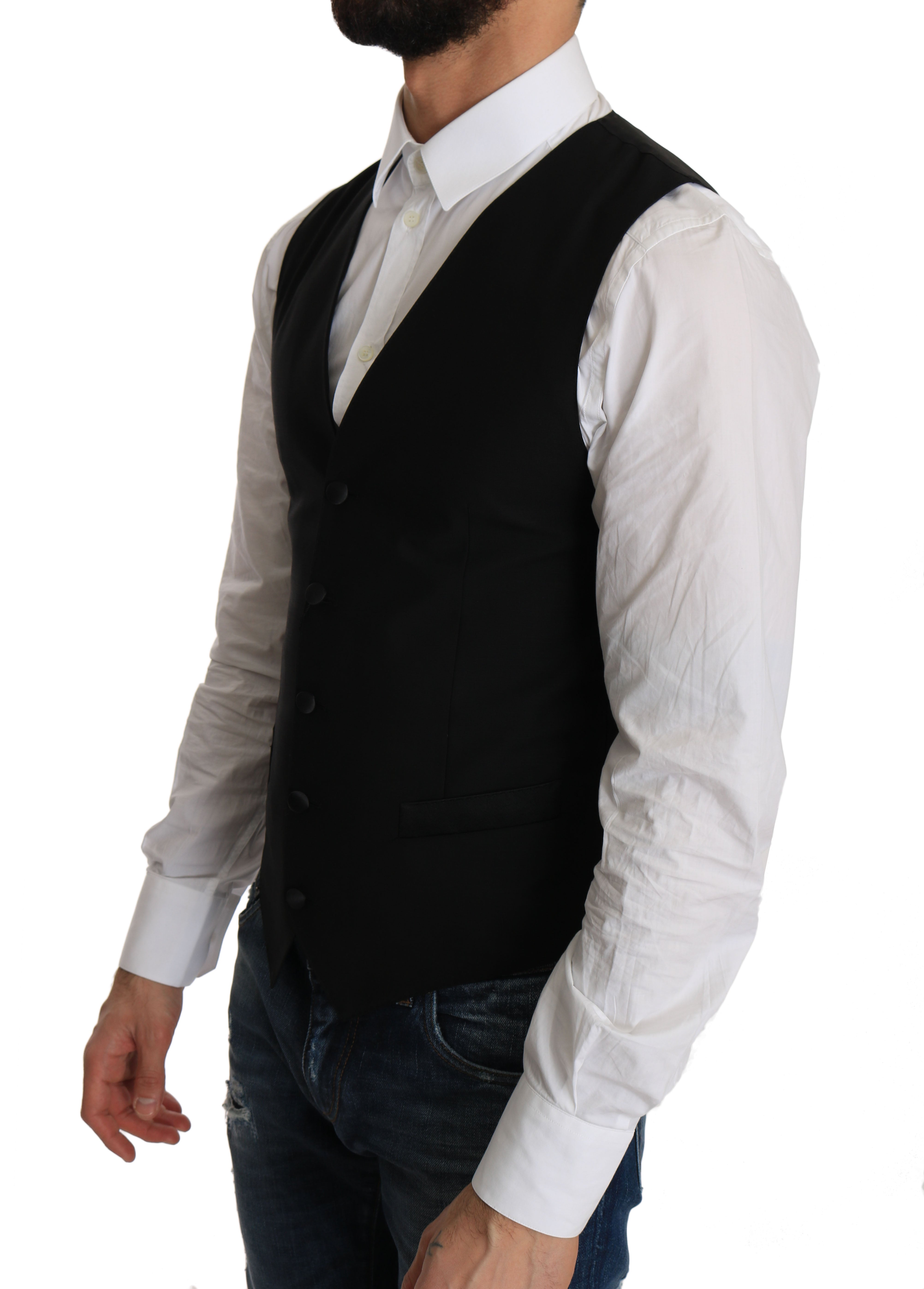 Dolce & Gabbana Schwarze Weste aus Wolle