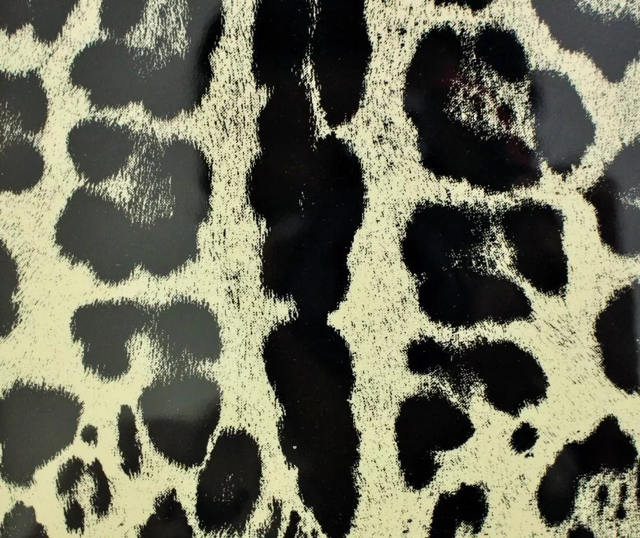 Dolce & Gabbana Tablet-Hülle aus Leder mit weißem Leopardenmuster