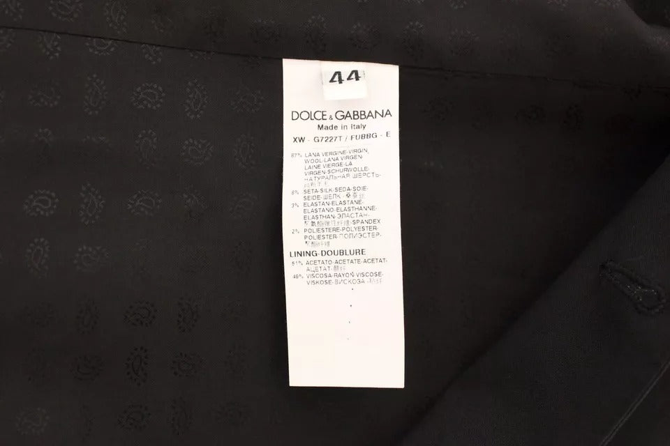 Dolce & Gabbana Schwarzes Gilet aus Wolle und Seide