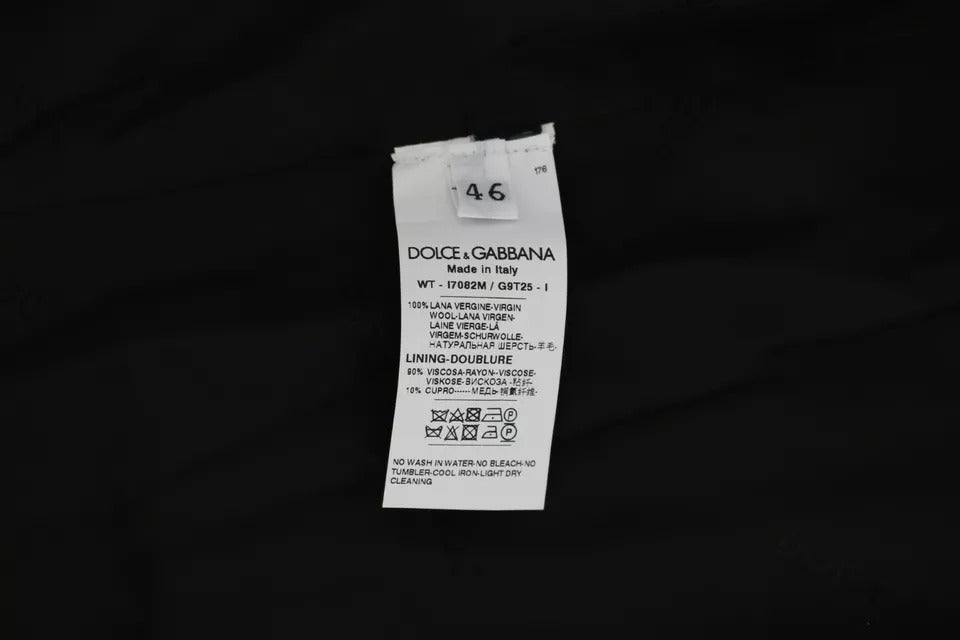 Dolce & Gabbana Zwart Wollen Logo Gilet