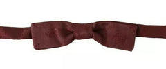 Dolce & Gabbana Bordeaux Seiden-Blumen-Faille Verstellbare Fliege