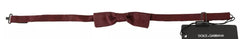 Dolce & Gabbana Bordeaux Seiden-Blumen-Faille Verstellbare Fliege