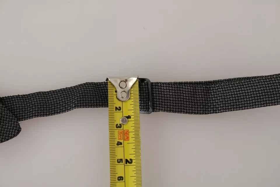 Dolce & Gabbana Grijs Zijden Herenstrikdas met Patroon