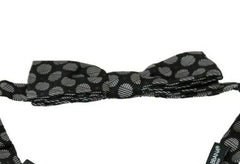 Dolce & Gabbana Schwarze Seide Kreise Herren Krawatte Fliege