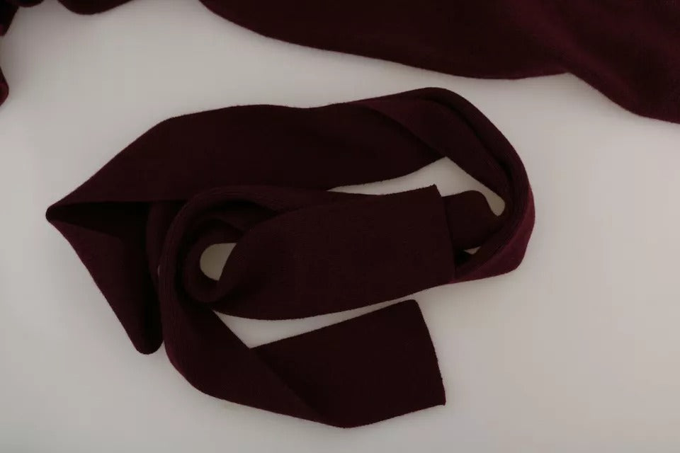 Dolce & Gabbana Bordeaux Kaschmir Cardigan mit Krone