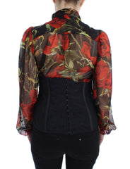 Dolce & Gabbana Zwarte Elastische Korsetriem