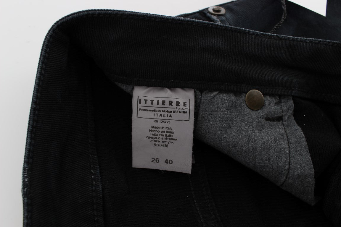 Cavalli blauwe katoenen stretch baggy relax spijkerbroek